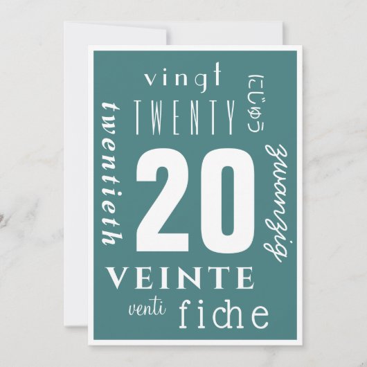 20 Jahre nüchtern Karte (Vorderseite)