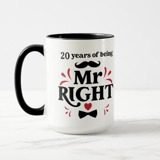 20 Jahre Tasse zum Jubiläum des rechten Ehemanns (Links)