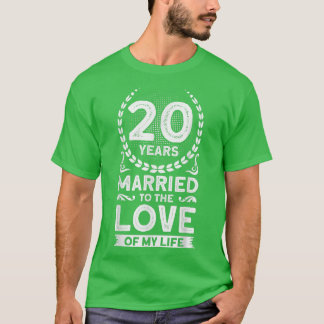 20 Jahre Verheiratet zur Liebe meines Lebens 20 Ja T-Shirt