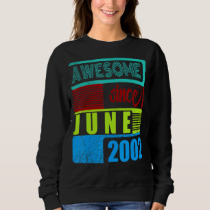 20 Jahre Vintag 2002 Geborener Juni Fantastischer Sweatshirt