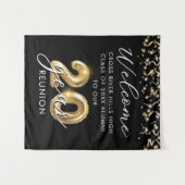 20 Jahre Wiedersehen Willkommen Alumni Black Gold Wandteppich (Vorderseite (Horizontal))