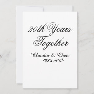 20 Jahre zusammen Jubiläum Name Datum Jahr sim Einladung