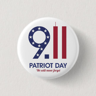 20. Jahrestag 9/11 NeveVergessen T - Shirt Schlüss Button