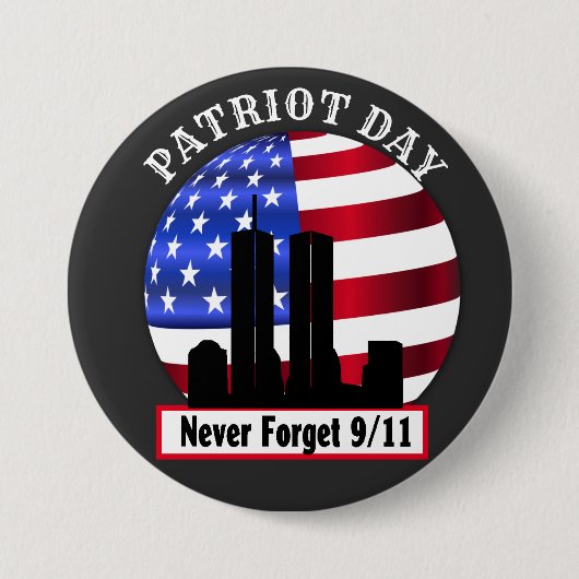 20. Jahrestag 9/11 Vergessen Sie nie Button (Vorderseite)
