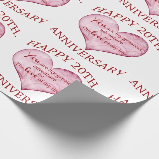 20. Jahrestag Geschenkpapier (Ecke)
