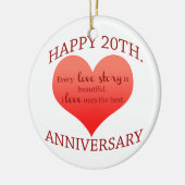 20. Jahrestag Keramik Ornament (Links)