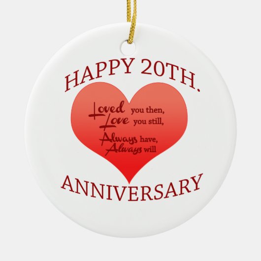 20. Jahrestag Keramikornament (Vorne)