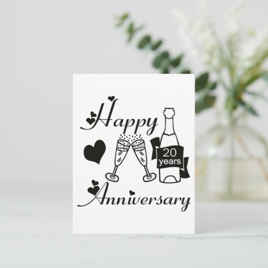 20. Jahrestag Postkarte (Stehend Vorderseite)