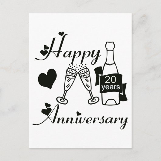 20. Jahrestag Postkarte (Vorderseite)