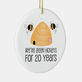 20. Jahrestags-Paar-Geschenk Keramikornament (Rechts)