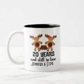 20. Jahrestags-personalisiertes Zweifarbige Tasse (Links)