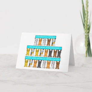 20-jährige Arbeits-Jahrestags-Glückwünsche Karte