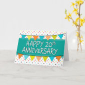 20-jährige bunte Dreieckskarte des Mitarbeiters Karte (Gelbe Blume)