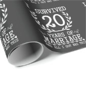 20-jährige Ehefrau Husband 20. Hochzeit Geschenkpapier (Rolleneckpunkt)