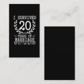20-jährige Ehefrau Husband 20. Hochzeit Visitenkarte (Vorne/Hinten)