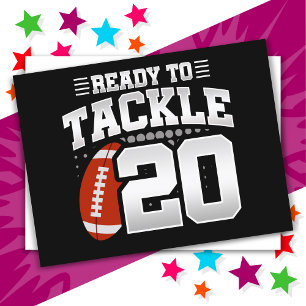 20-jähriger Tackle-Fußball-Party 20. Geburtstag Postkarte