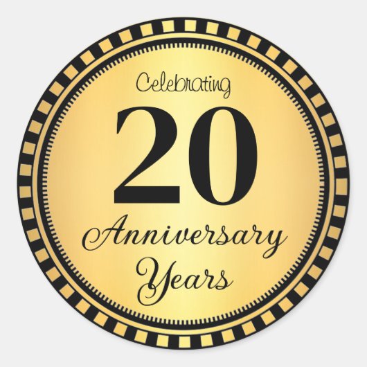 20-jähriger Umschlag Aufkleber (Vorderseite)