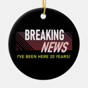 20-jähriges Arbeitsjubiläum 20. Mitarbeiterwoche Keramik Ornament