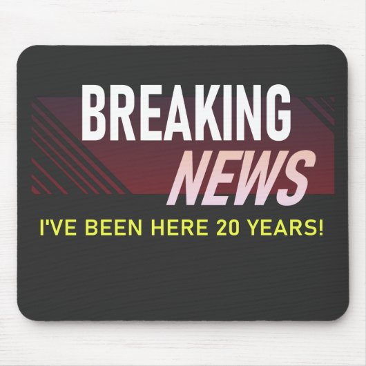 20-jähriges Arbeitsjubiläum Zwanzigster Mitarbeite Mousepad (Vorne)