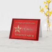 20-jähriges Bestehen eines Mitarbeiters Gold Star Karte (Gelbe Blume)