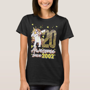 20-jähriges Einhorn Dabbing 20. Geburtstag Mädchen T-Shirt