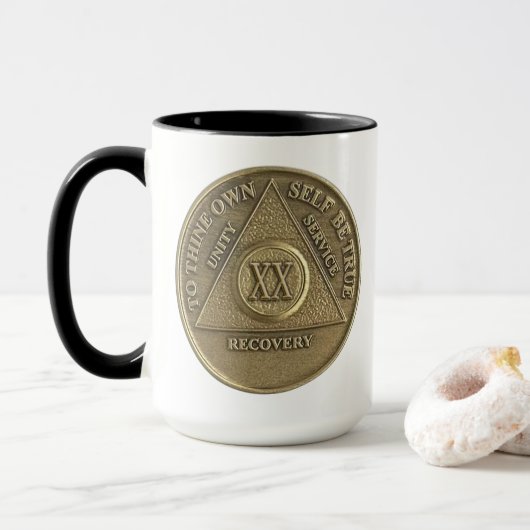 20-jähriges INDIVIDUELLE NAME - Feiertag der nücht Tasse (Mit Donut)