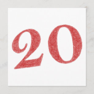 20-jähriges Jubiläum Karte