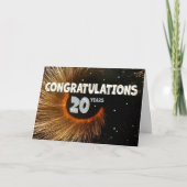 20-jähriges Swirl und Stars Karte (Vorderseite)