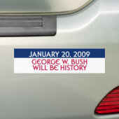 20. Januar 2009 - George W. Bush ist Geschichte Autoaufkleber (Auf Auto)