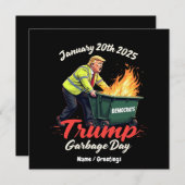 20. Januar 2025 Trump Garbage Day Sparks Political Einladung (Vorne/Hinten)