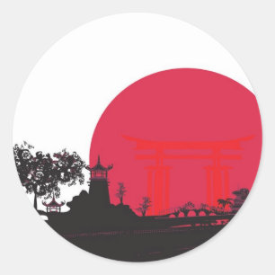 20 japanischer Sun Wedding Umschlag Aufkleber
