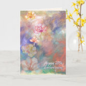 20. Jubiläum Abstrakte Farbe und Blume Karte (Gelbe Blume)