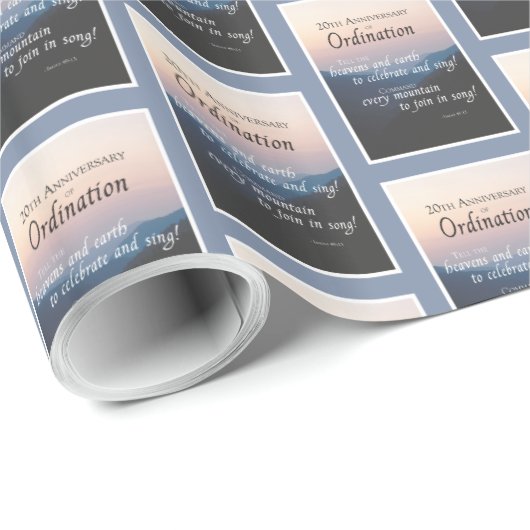 20. Jubiläum der Glückwunsch der Ordination Geschenkpapier (Rolleneckpunkt)