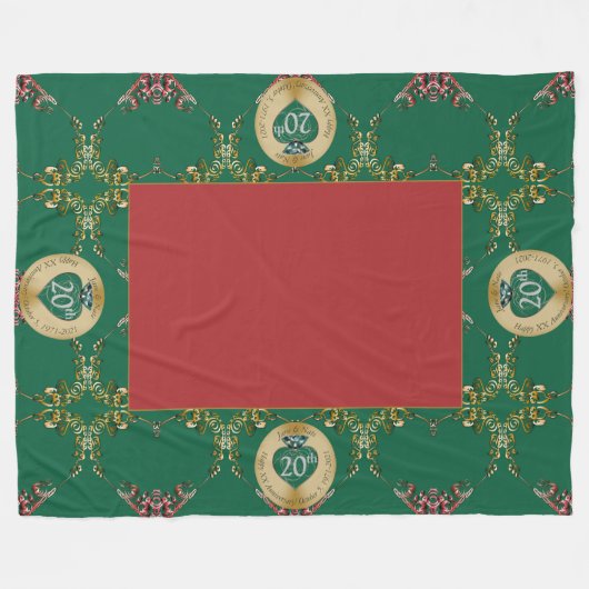 20./Jubiläum Fleece Blanket (Vorderseite (Horizontal))