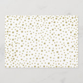 20. Jubiläum mit Foto - Gold White Einladung (Rückseite)