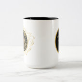 20. Jubiläum Namensdatum hinzufügen Zweifarbige Tasse (Mittel)