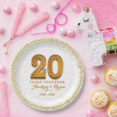 20. Jubiläum Personalisiert Pappteller (Party)