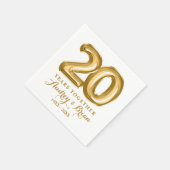 20. Jubiläum Personalisiert Serviette (Ecke)