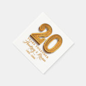 20. Jubiläum Personalisiert Serviette (Ecke)