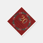 20. Jubiläum Personalisierte Weihnachten Napkins Serviette (Ecke)