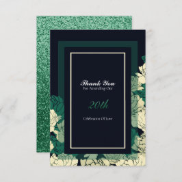 20. Jubiläum smaragdgrüne Rose danke Ihnen Karte