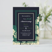 20. Jubiläum smaragdgrüne Rose Druckkarte Karte (Stehend Vorderseite)