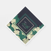 20. Jubiläum smaragdgrüne Rose Serviette (Ecke)