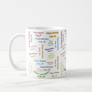 20. Juni Geburtstags-Tasse Kaffeetasse