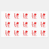 20 Kanadische Ahornleaf-Liebe Etiketten (Blatt)