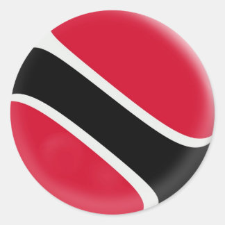 20 kleine Aufkleber, Trinidad & Tobago-Flagge Runder Aufkleber