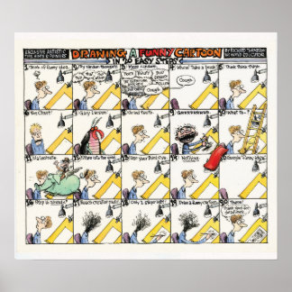 20 Leichte Schritte zu einem lustig Zeichnend Post Poster