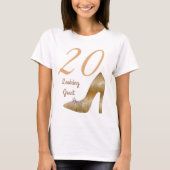 20 & Looking Great High Heel Lavender Bow T-Shirt (Vorderseite)