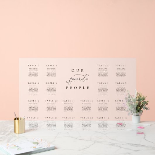 20 Mattierte Acrylsitzkarte Acrylschild (Hochzeit)