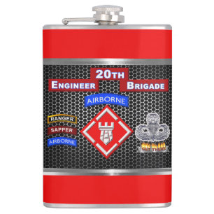 20. Mighty Engineer Brigade-Im Flugzeug Flachmann